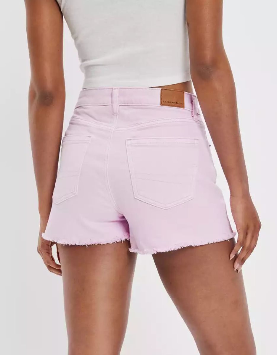 Shorts American Eagle AE Stretch Twill Mom Lavande Femme | FDB-46603890